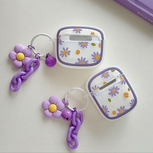 Floral Airpods Case Airpods Pro Case Airpods 3rd Gen Case keychain - Picture 10 of 12